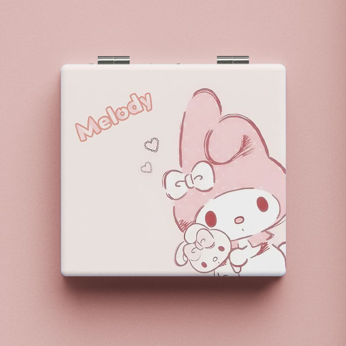 Симпатичная Санрио маленькое зеркало с складным зеркалом портативное зеркало для макияжа Студенческое общежитие...