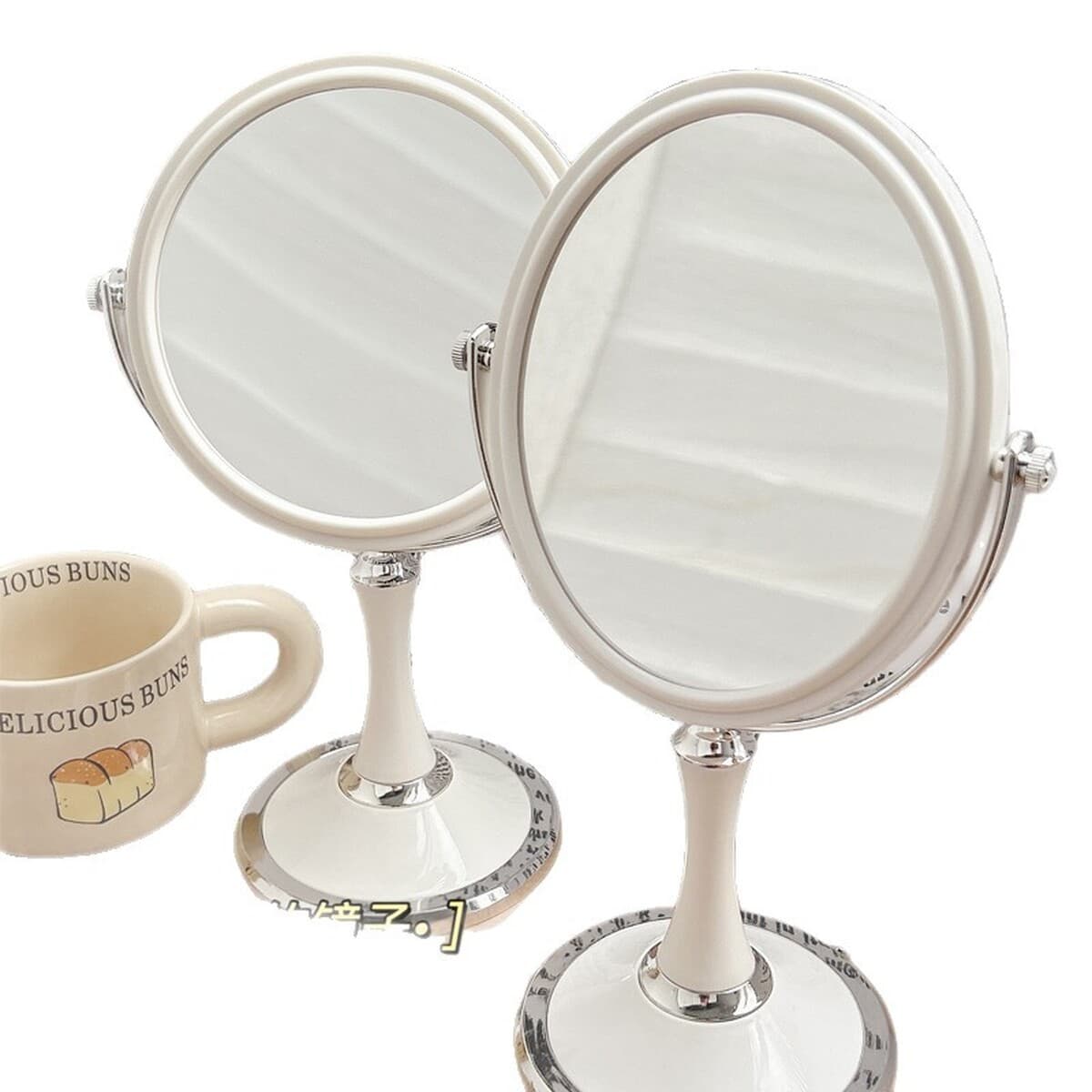 Зеркало для макияжа, настольное косметическое зеркало, двустороннее увеличительное зеркало для красоты, настольное зеркало...