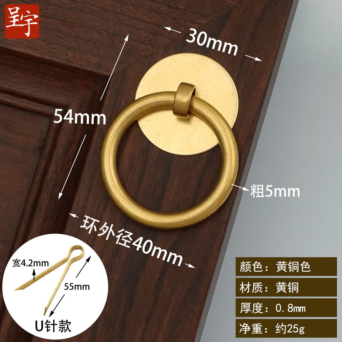 Ретро медные монеты тянуть кольцо классическая мебель медные аксессуары кольца пряжка руки Новый китайский ящик выдвижной...