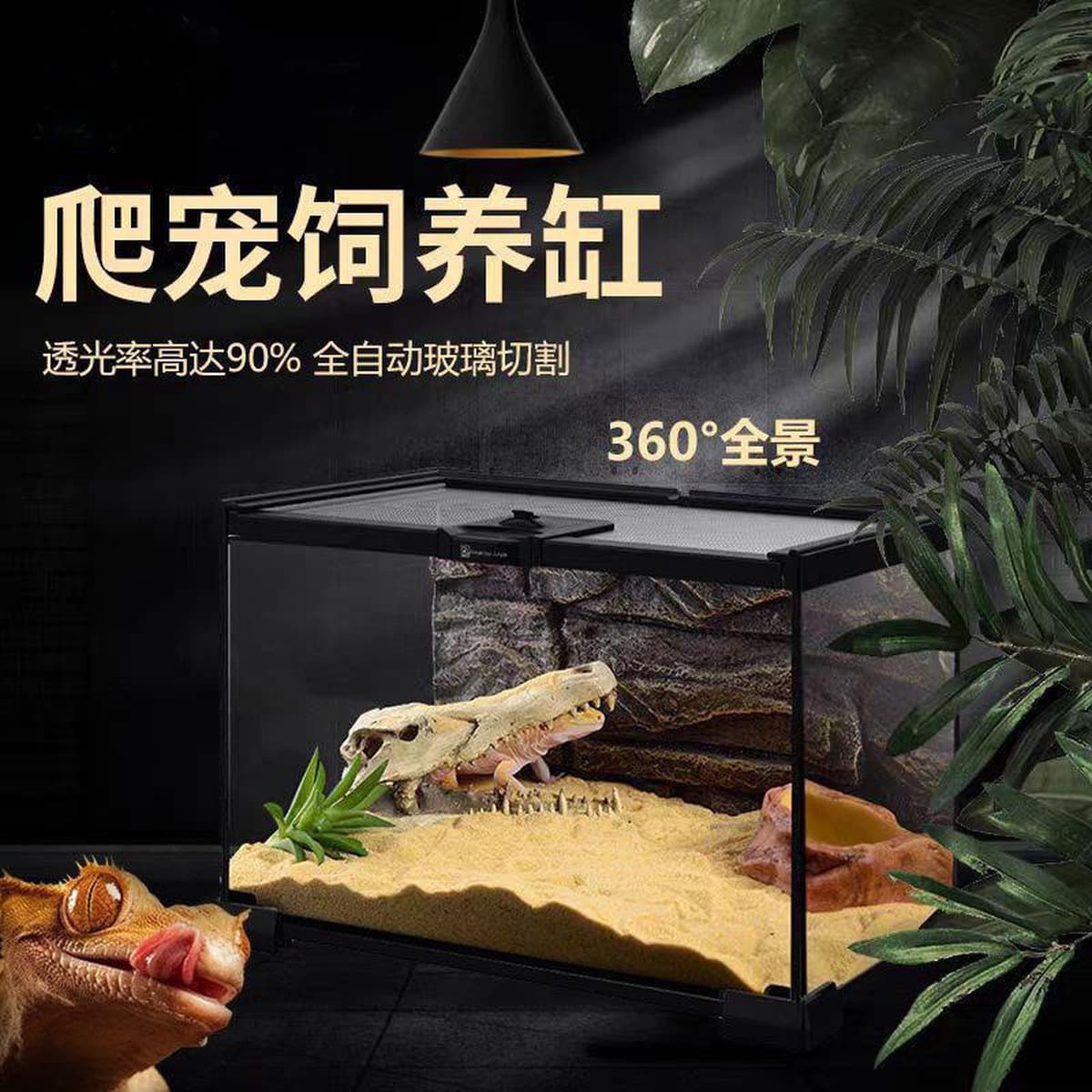 Стеклянный резервуар для тропических лесов, ящик для разведения рептилий, ящик для разведения ящериц, экологический...