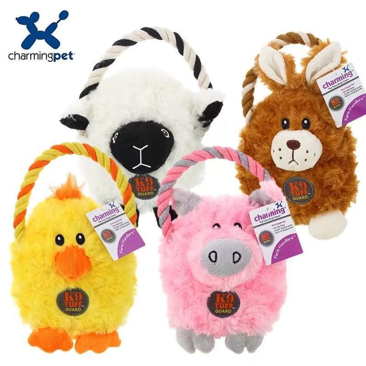 Qimin CharmingPet Farm Series Игрушки для собак Товары для домашних животных Шлифовка зубов Звуковые мягкие успокаивающие...