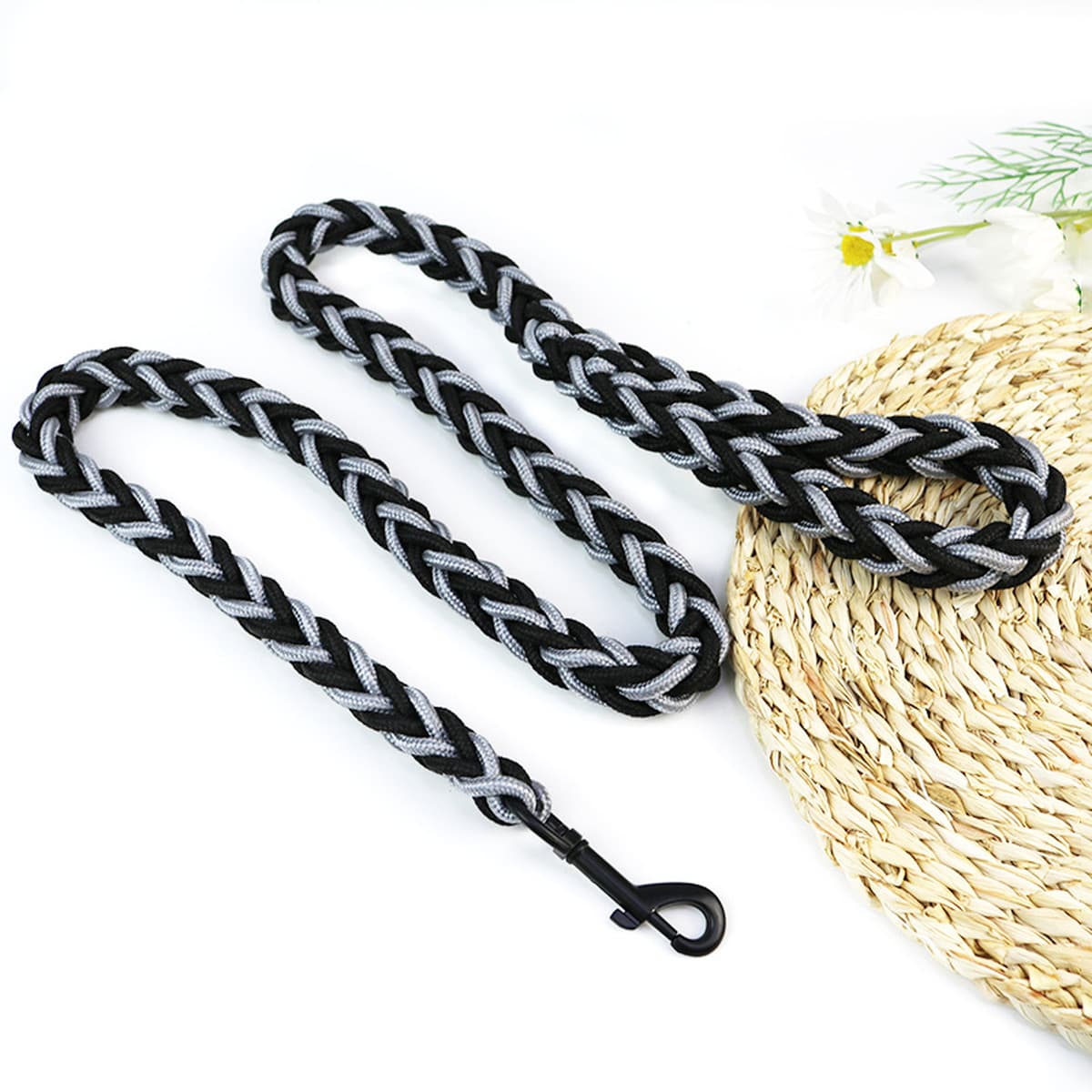Одноместный плетеный восьмижильный поводок из веревки, золотой ретривер, большой и средний поводок для собак, поводок для...