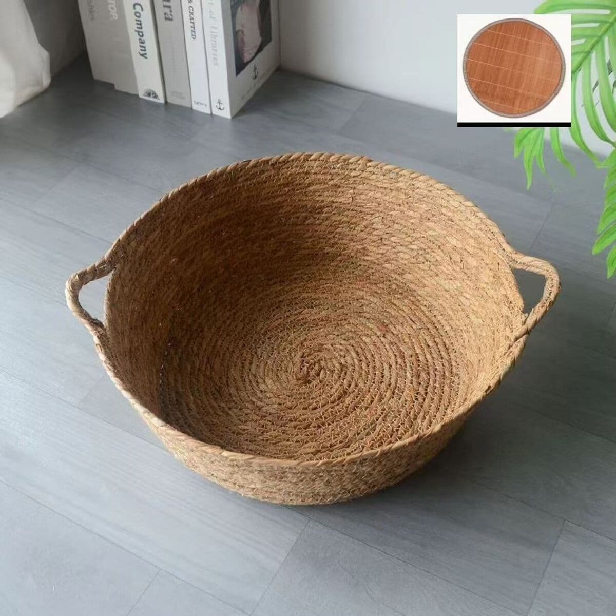 Ротанговое кошачье гнездо Four Seasons Универсальный кибер-знаменитость Зимний теплый кашпо Кошачья кровать Кошачья...