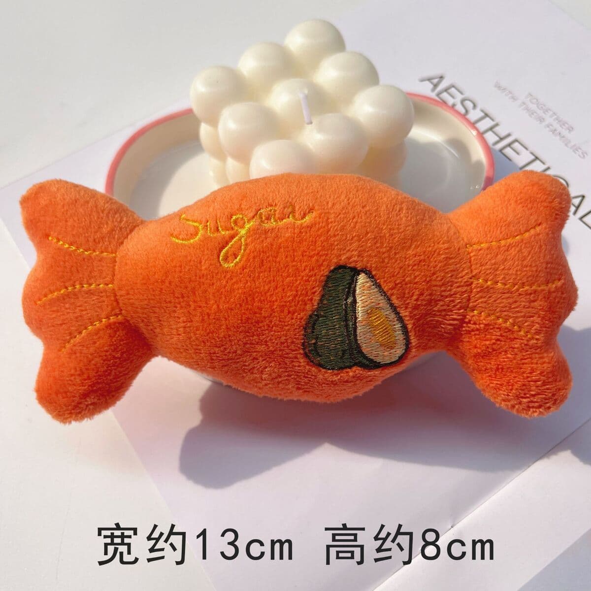 Плюшевая собака Французский бульдог устойчив к укусу шарик шнур вокал игрушка фрукты мультфильм животное кошка кот домашние...