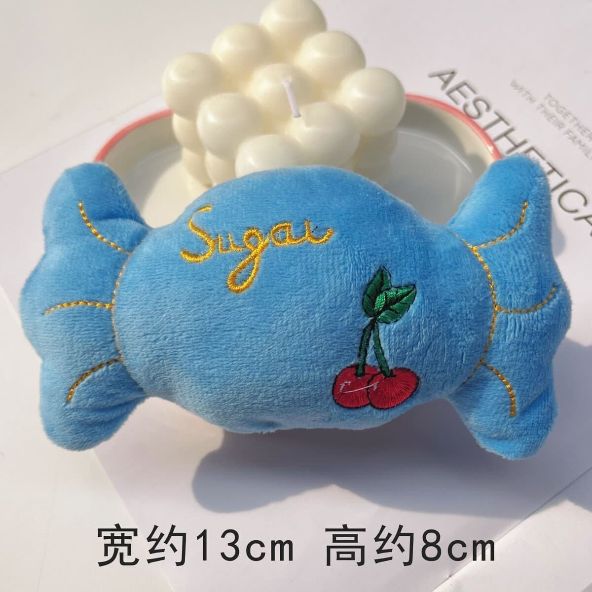 Плюшевая собака Французский бульдог устойчив к укусу шарик шнур вокал игрушка фрукты мультфильм животное кошка кот домашние...