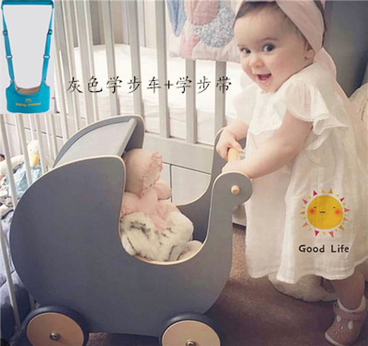 Датская детская коляска-ходунки от 6 до 18 месяцев, обучающая ходьба, 0-образная деревянная игрушка для ног