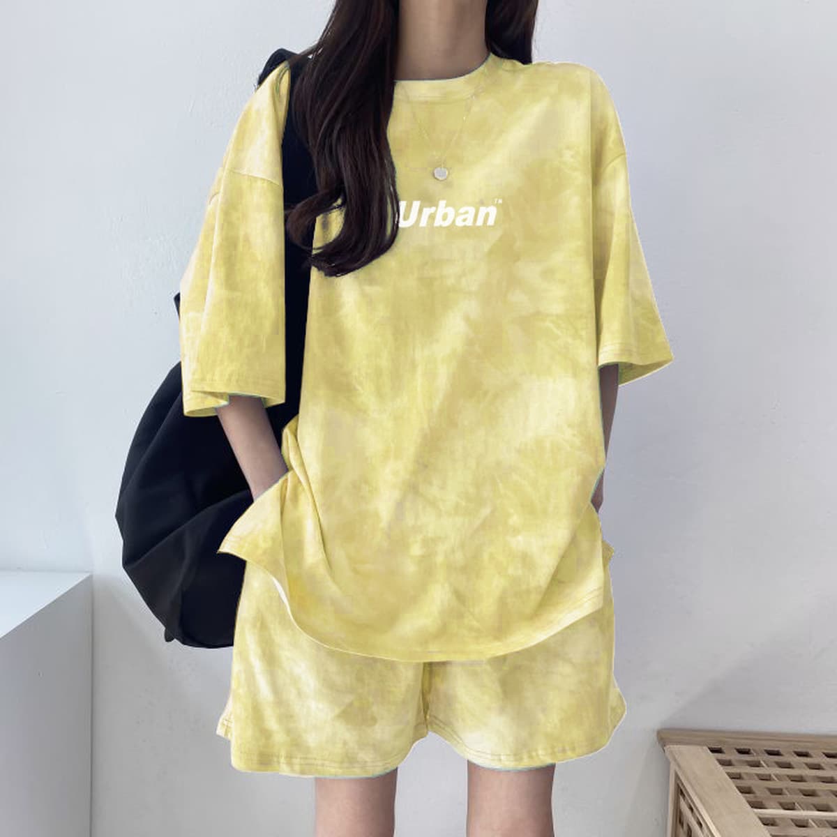 Оптовый костюм женский спортивный летний Свободный Тонкий приятный топ-шорты Повседневная двухкомпонентная Корейская версия...