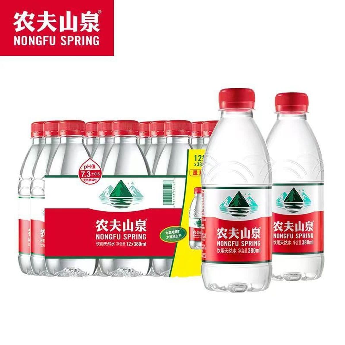 Nongfu Spring натуральная питьевая вода 380ml флакон конференц-отель для студентов портативная пластиковая пленка