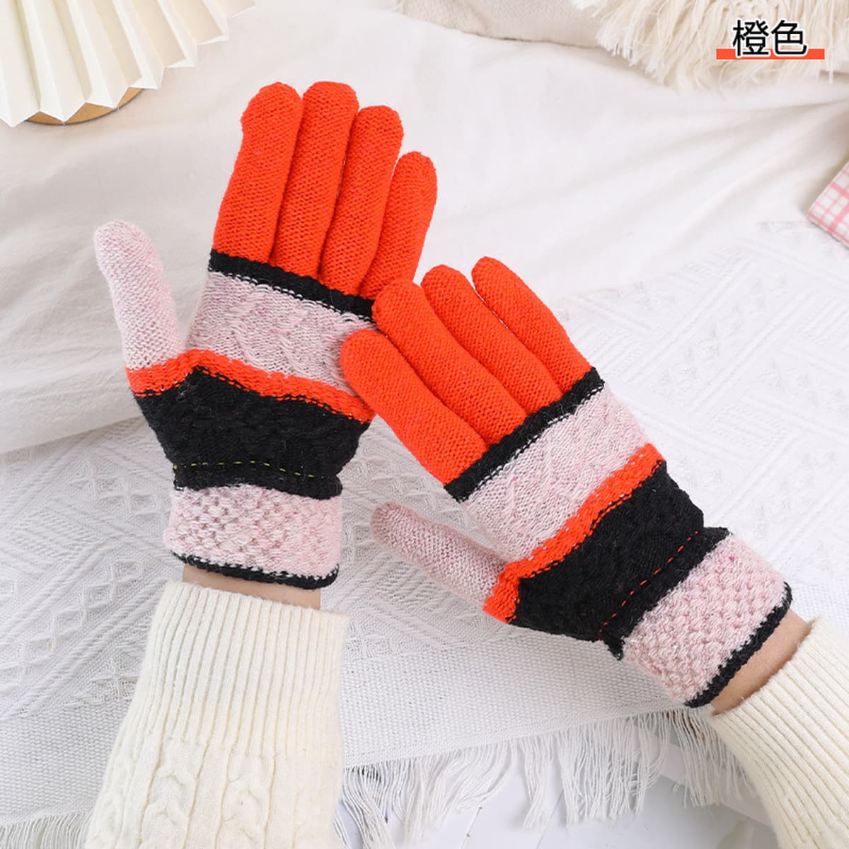 Мужские и женские зимние перчатки с двумя пальцами, новый стиль для работы за компьютером и набора текста, теплые вязаные...