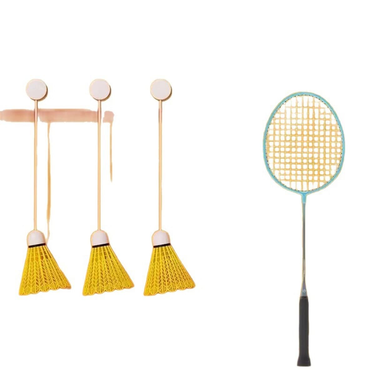 Автоматическая линия отскока для одиночного тренажера для бадминтона для одного игрока в помещении, студенческая практика,...