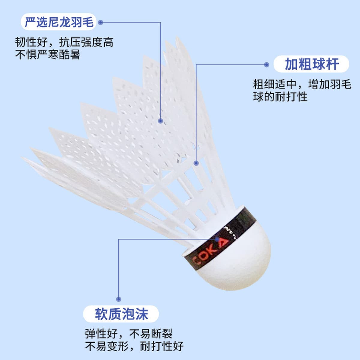 Нейлоновые бадминтон пластиковые спортивные высокие эластичные долговечные внутренние и наружные светящиеся светящиеся...