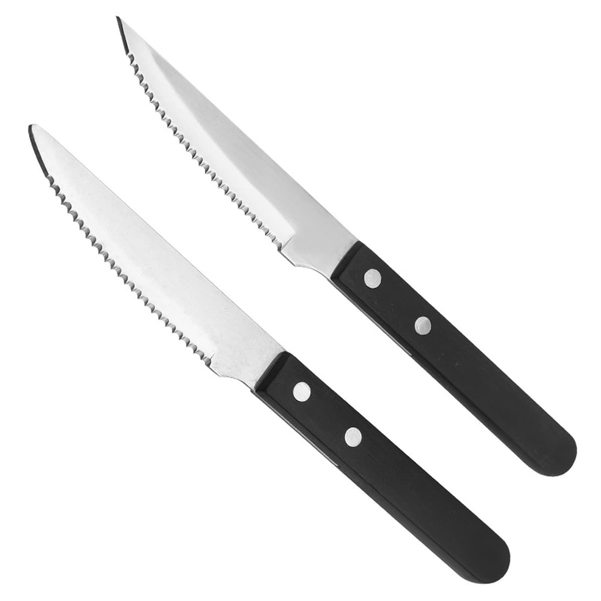 Оптовые кухонные ножи от производителя с пластиковыми ручками, ножи для стейка, зубчатые столовые приборы из нержавеющей...