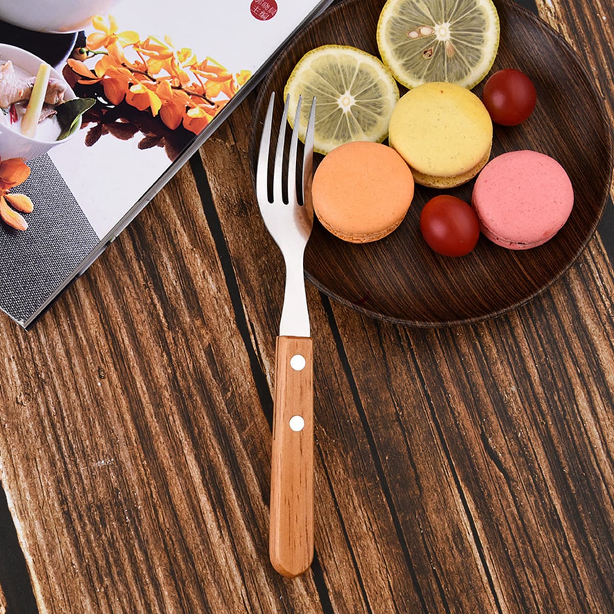 Пятно-бревна из нержавеющей стали маленькая ложка говяжий нож для ворса