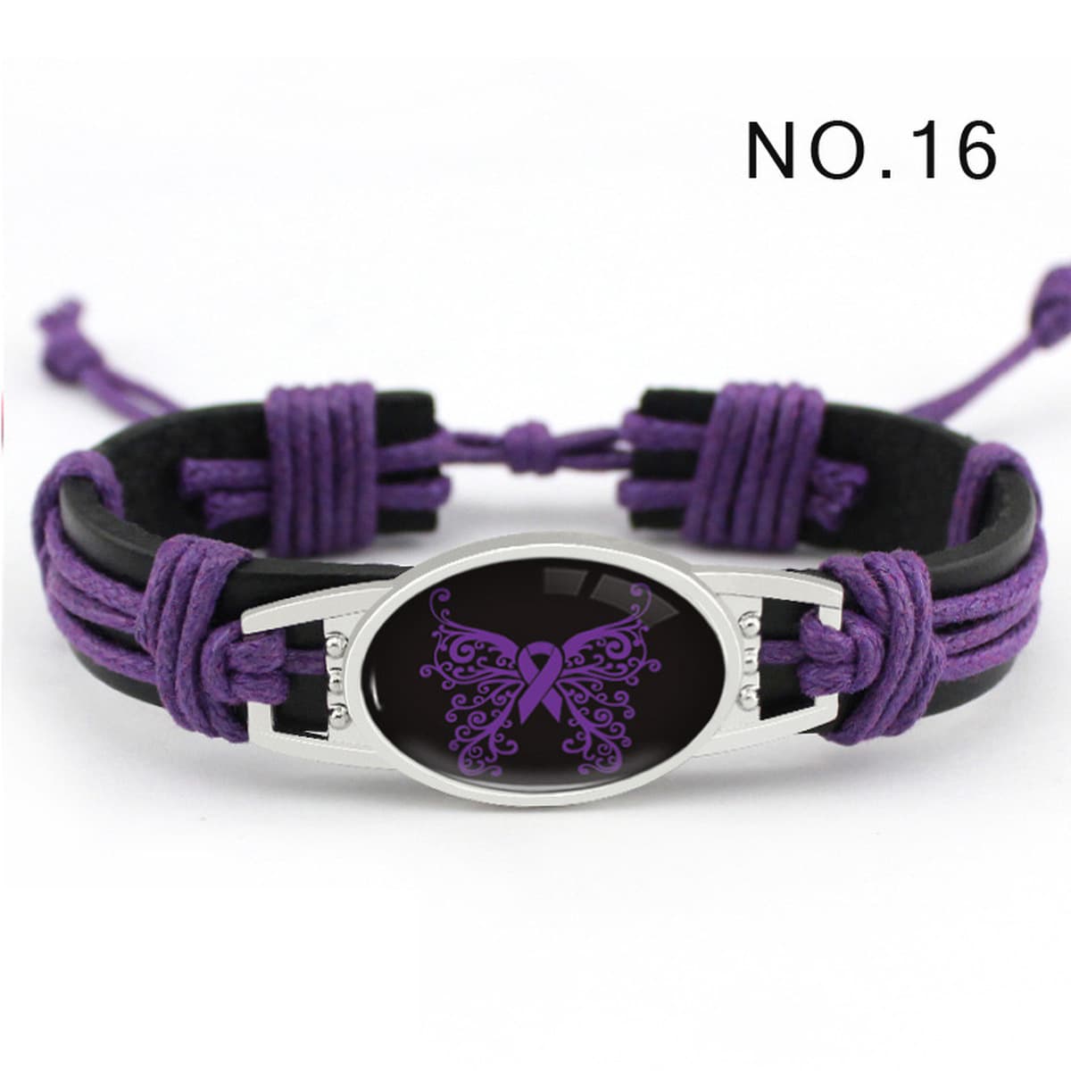 Breast Cancer bracelet Лента кожаный браслет для борьбы с вирусом ВИЧ тканый кожаный браслет