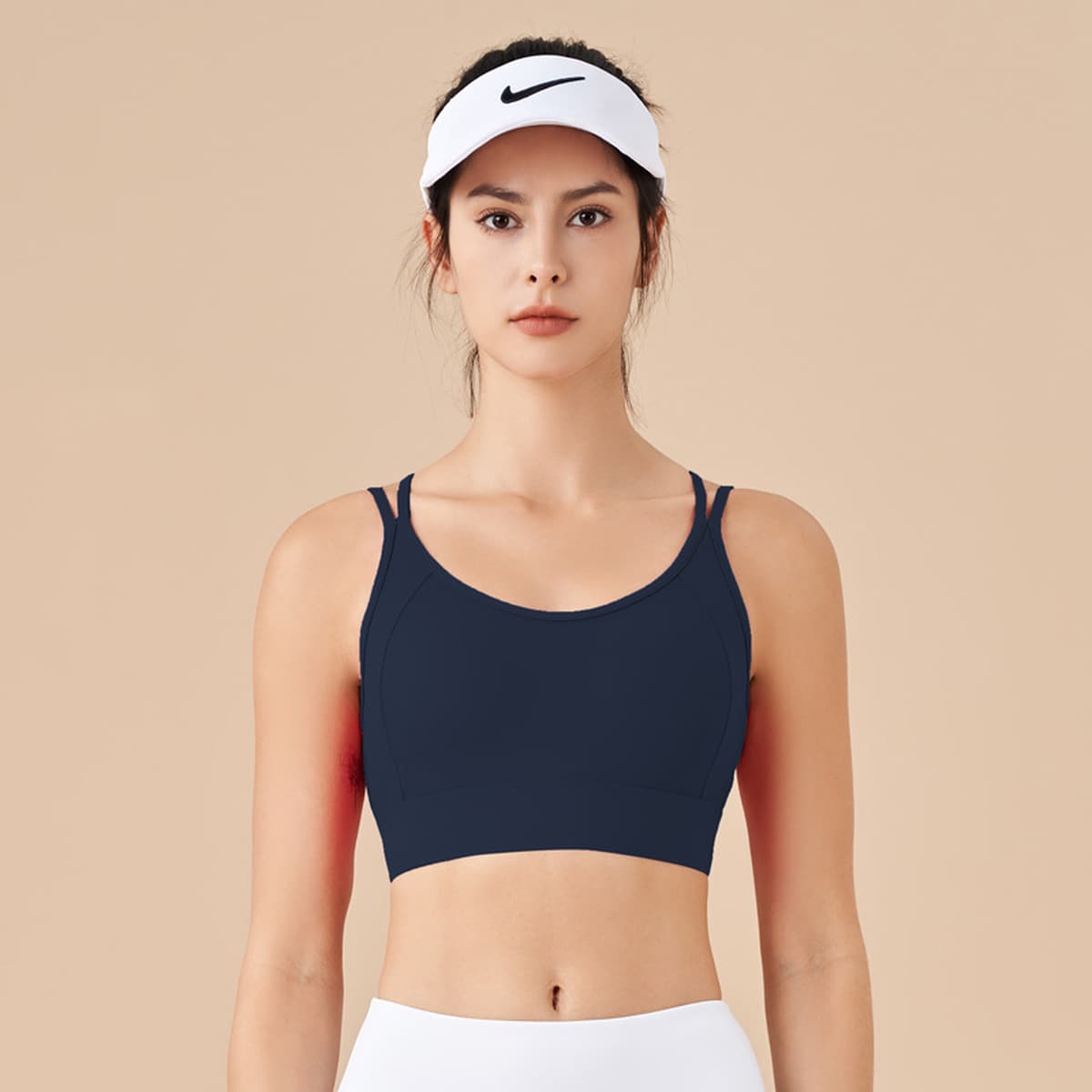 Спортивный бюстгальтер высокой интенсивности для женщин, цельный противоударный бюстгальтер с фиксированной отделкой, одежда...