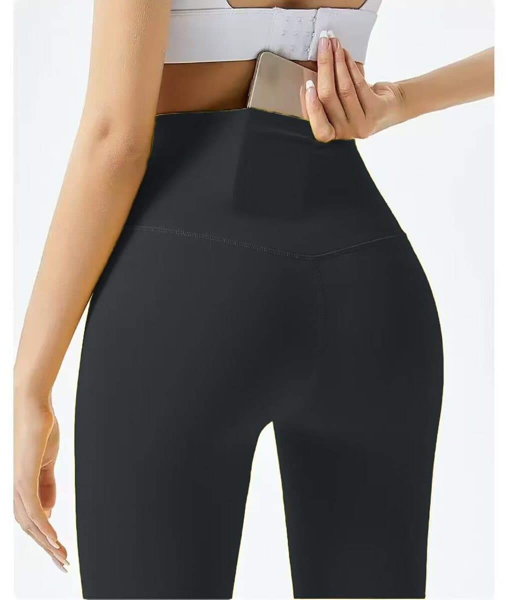 Облачная ткань карманные штаны для йоги с высокой талией носят снаружи