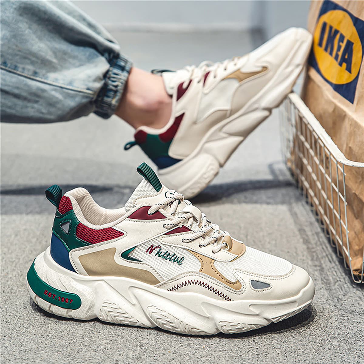 Мужские зимние кроссовки Putian 2025, новые молодежные спортивные кроссовки для бега, повседневные кроссовки с эффектом...