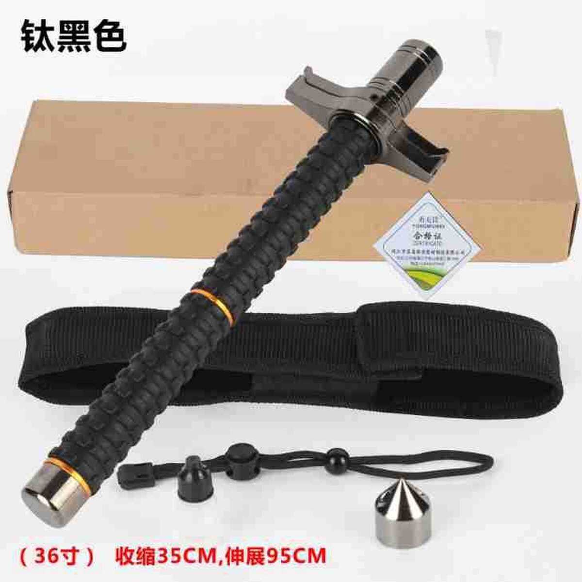 Твердый 95 блочный нож палка с защитой от порезов телескопическая палка самооборона легальное автомобильное оружие...