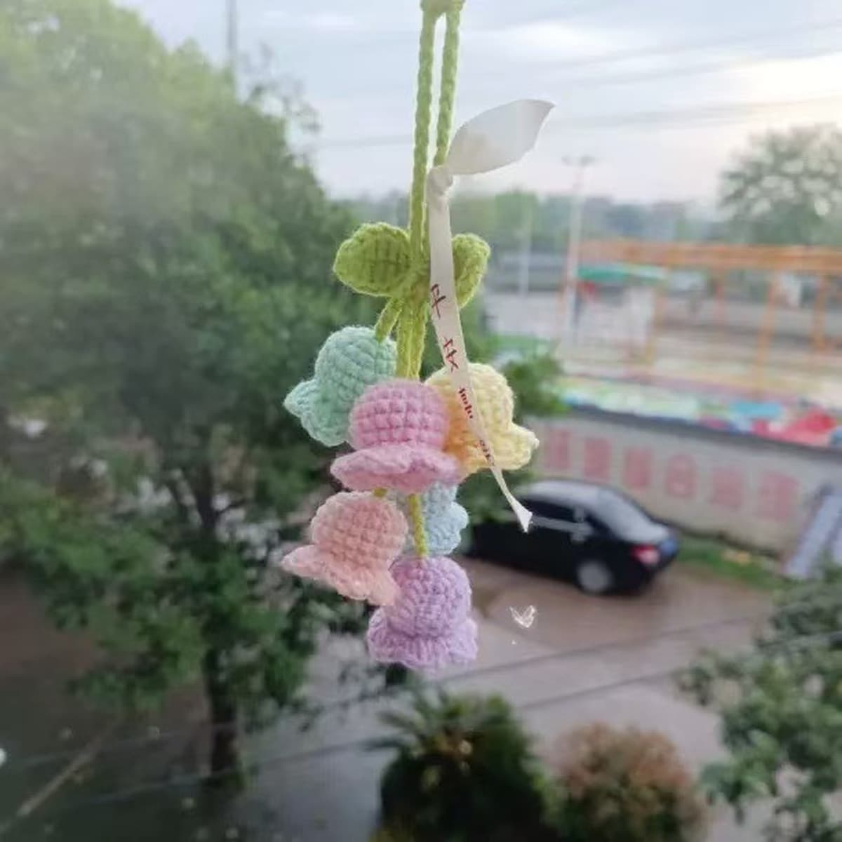 Ключница-кулон с лилией-медвежонком, ручная работа, для женщин, для сумки, для машины, готовый продукт, трансграничная...