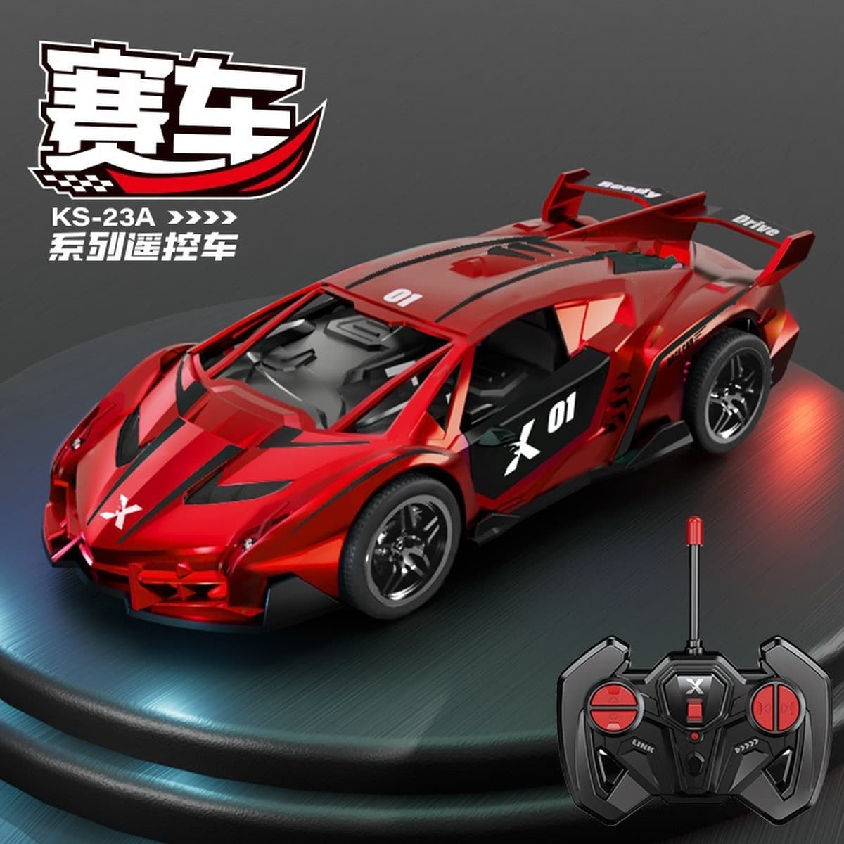 Детская игрушка-автомобиль на радиоуправлении, стильная полицейская машина, четырехканальный беспроводной внедорожник,...