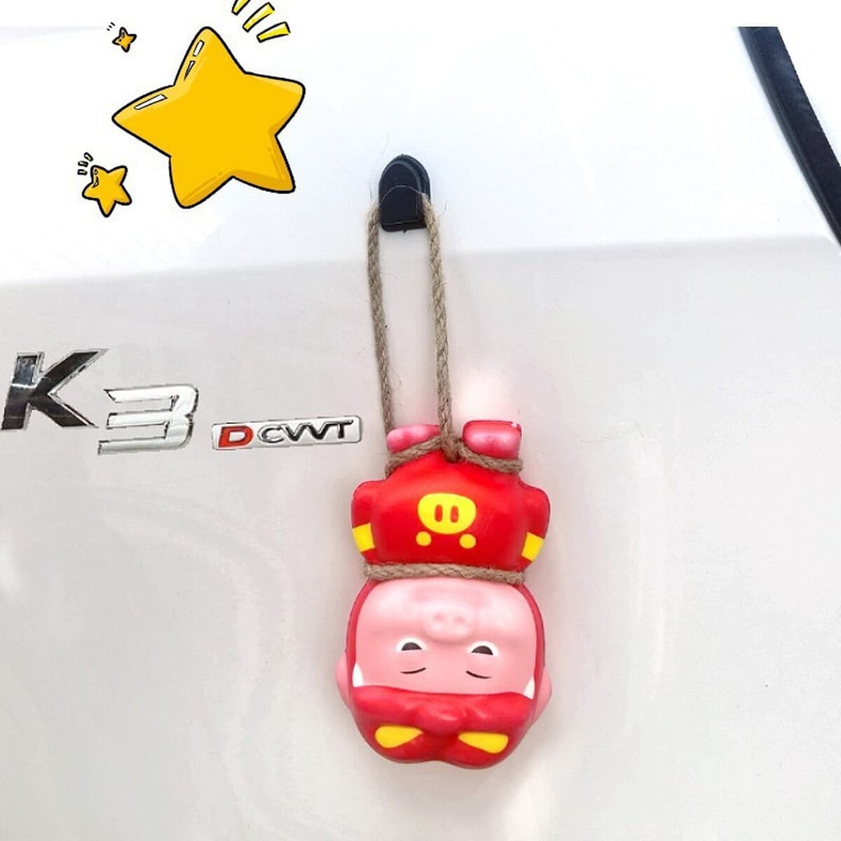 Подвеска на хвост автомобиля Pigman, внешняя кукла, багажник автомобиля, мотоцикл, электромобиль, милые украшения