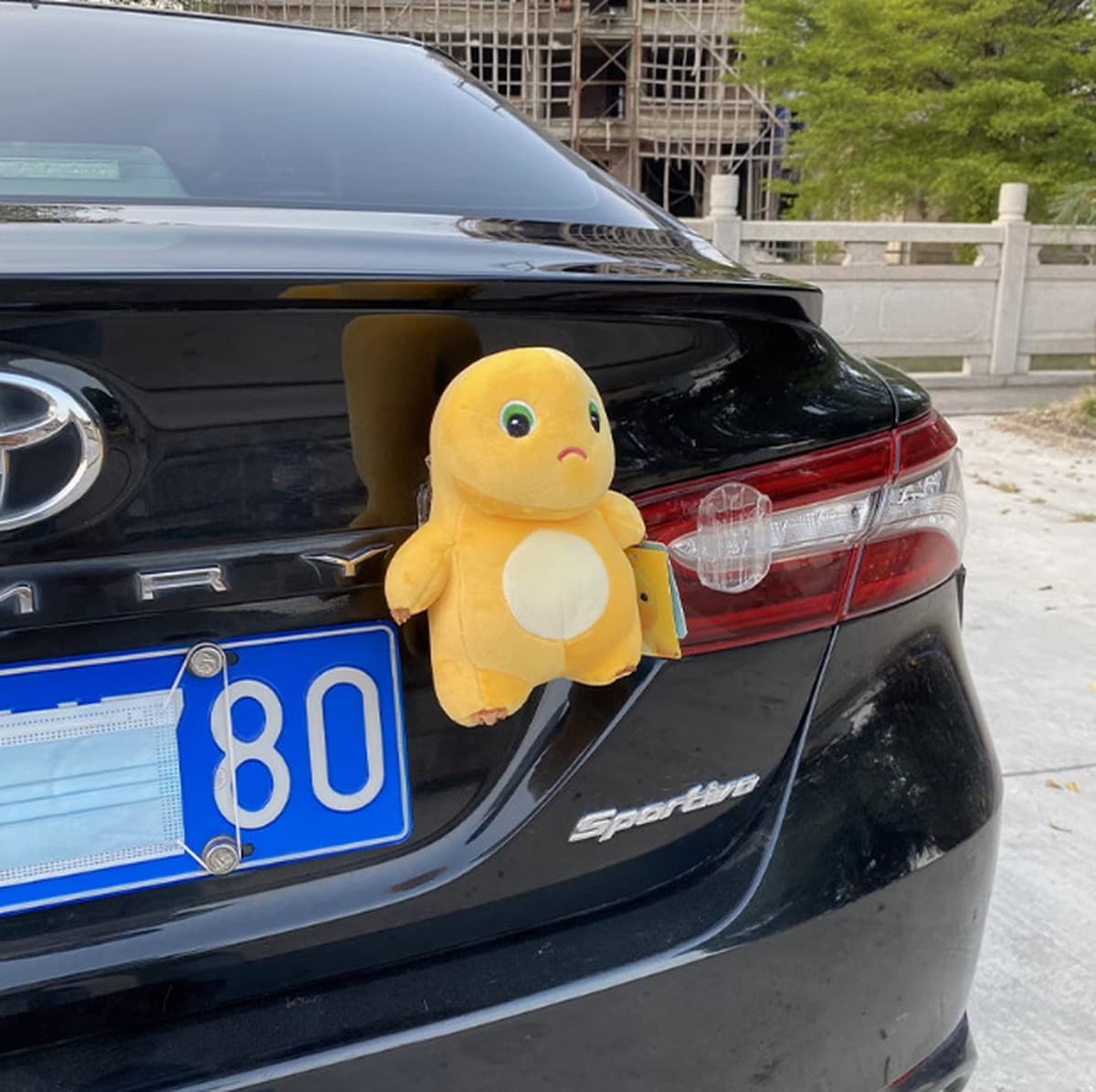 Кукла хвоста автомобиля милая мультяшная сеть