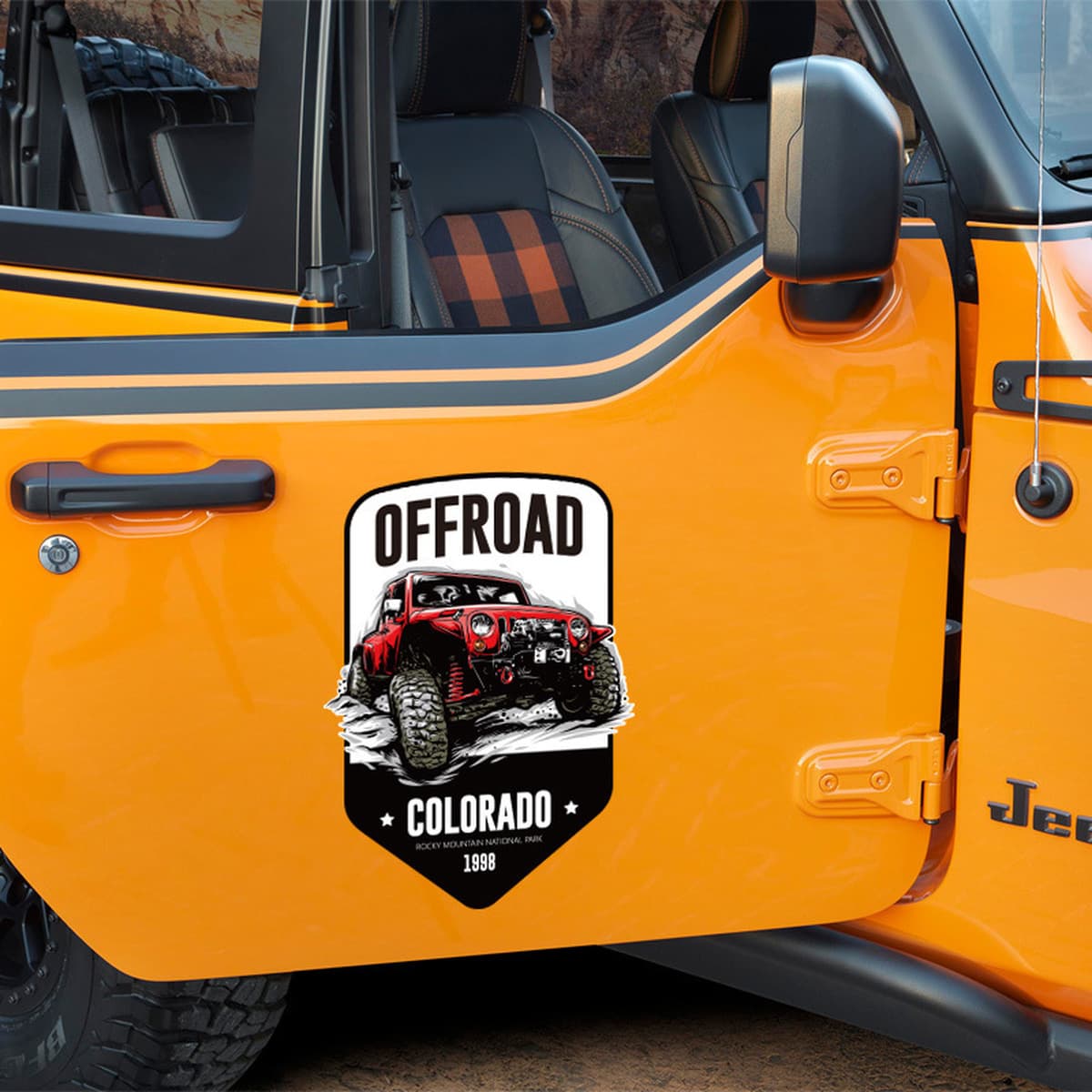 Внедорожный автомобиль наклейки для кемпинга танк 300 Wrangler bj40 заднее стекло кузова боковое окно вытянуть цветы...