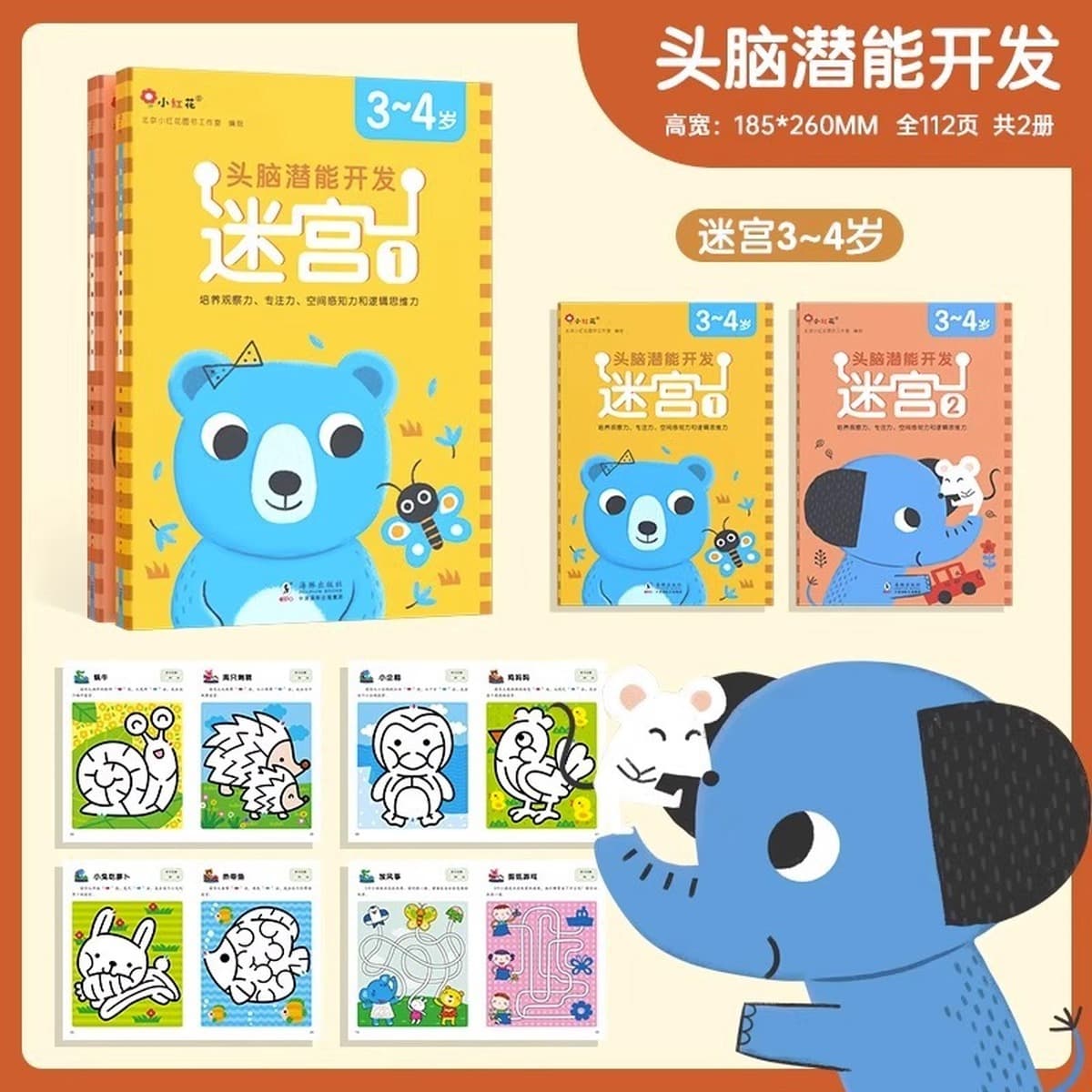 Учебная книга по логике мышления 2-3-4-6 лет 5 головоломок дошкольное обучение