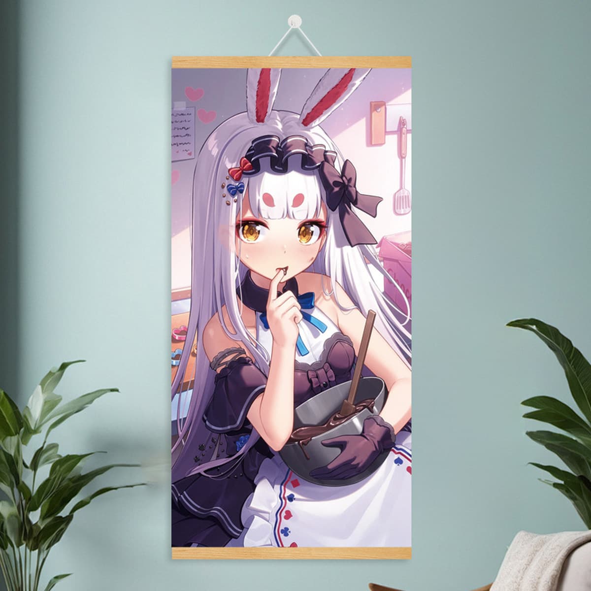 Мультяшный комикс, милый и симпатичный постер с девушкой, фабрика дропшипинга, рулонная картина из массива дерева, подвесная...