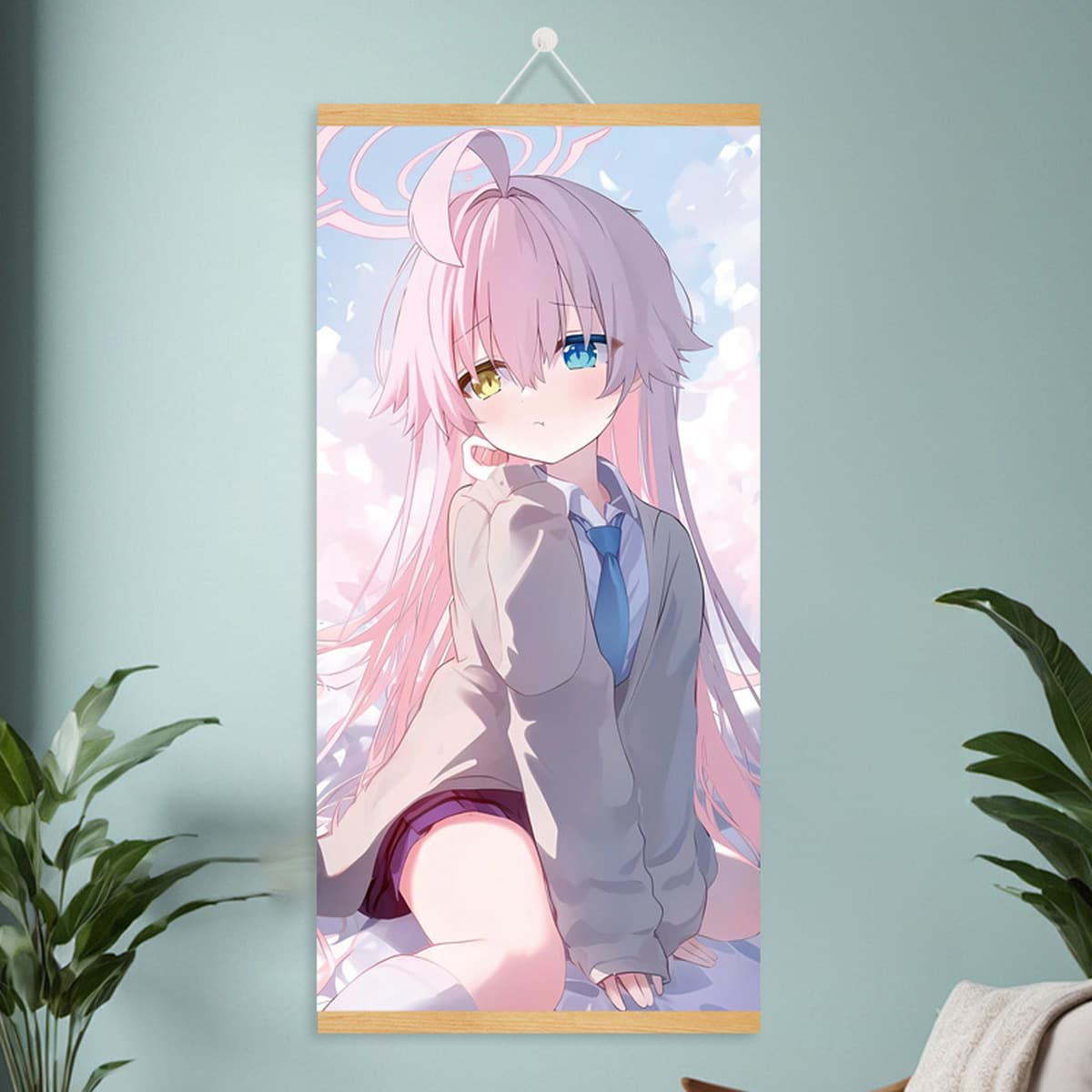 Мультяшный комикс, милый и симпатичный постер с девушкой, фабрика дропшипинга, рулонная картина из массива дерева, подвесная...