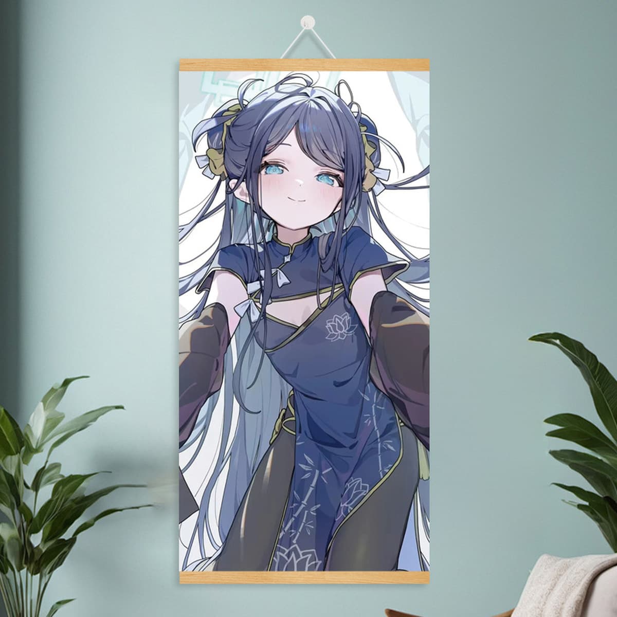 Мультяшный комикс, милый и симпатичный постер с девушкой, фабрика дропшипинга, рулонная картина из массива дерева, подвесная...