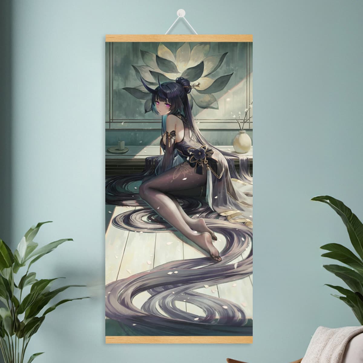 Мультяшный комикс, милый и симпатичный постер с девушкой, фабрика дропшипинга, рулонная картина из массива дерева, подвесная...