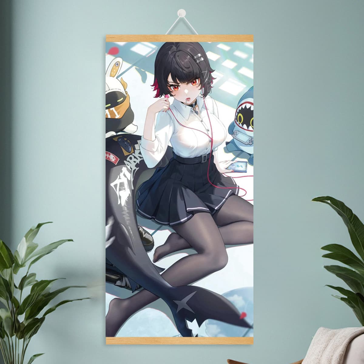 Мультяшный комикс, милый и симпатичный постер с девушкой, фабрика дропшипинга, рулонная картина из массива дерева, подвесная...