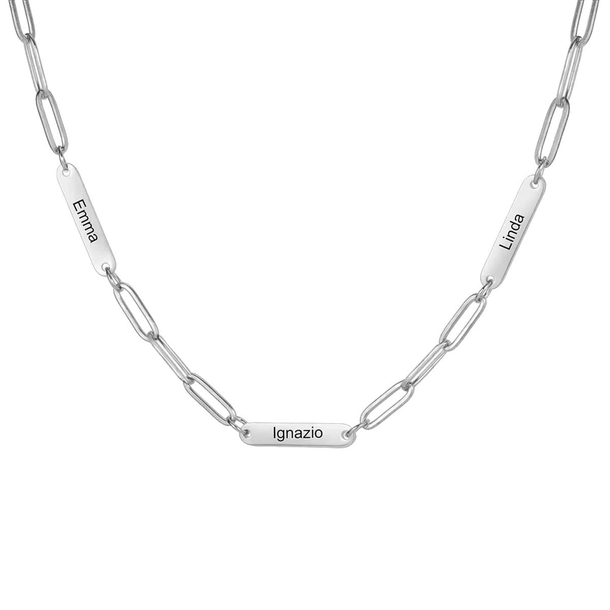 Европейское и американское овальное ожерелье из нержавеющей стали для женщин, с возможностью индивидуальной гравировки,...