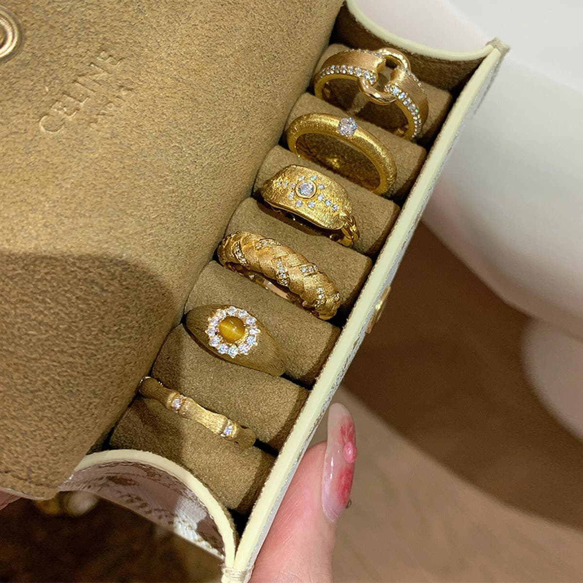 Срединный стиль s925 стерлингового серебра циркона вытянуто кольцо для женщин ретро-ниши