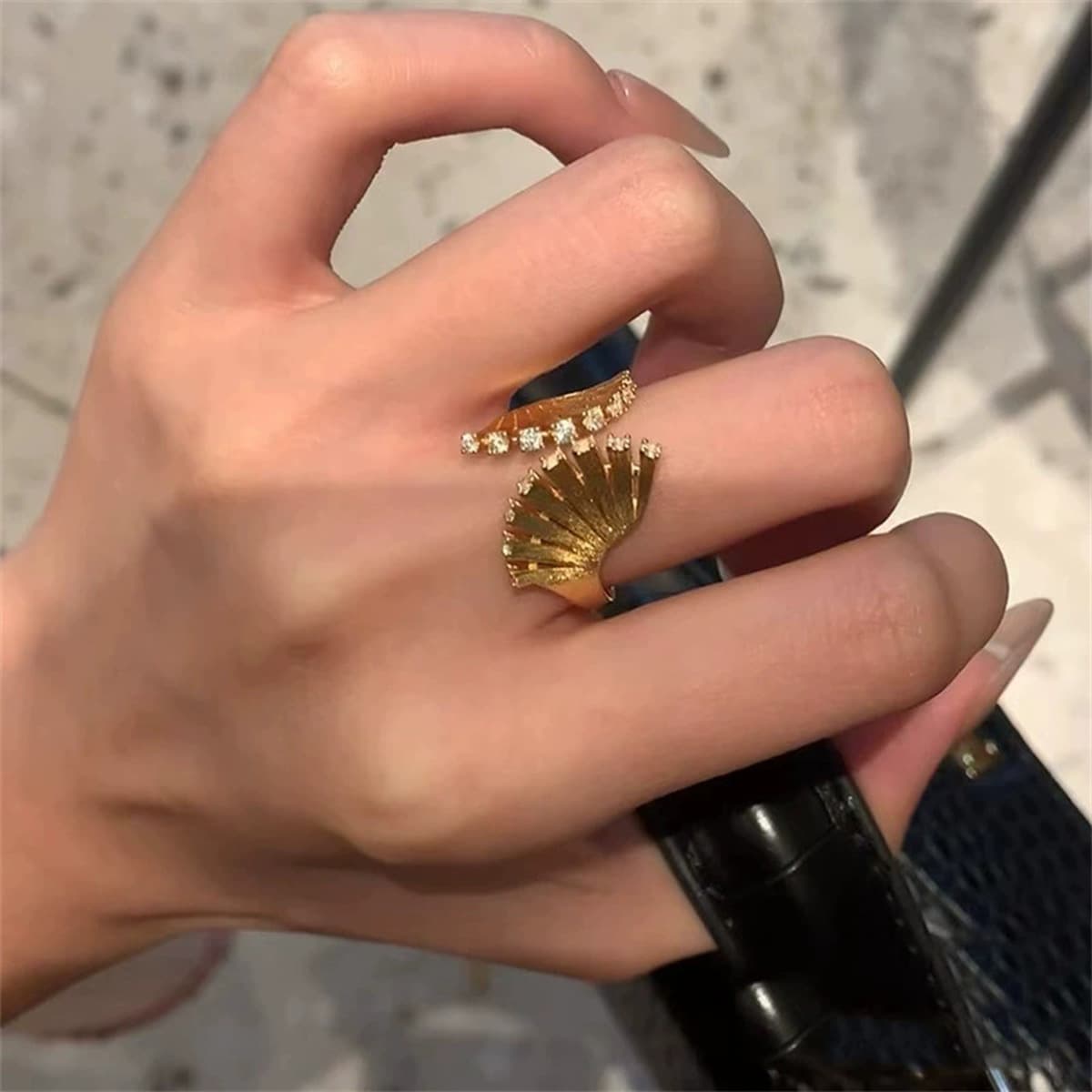 Срединный стиль s925 стерлингового серебра циркона вытянуто кольцо для женщин ретро-ниши