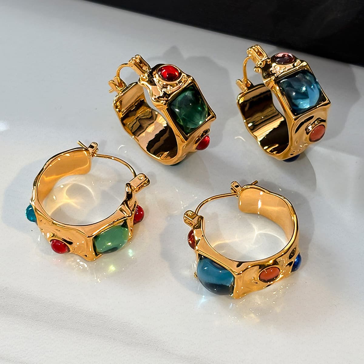 Средневековая эмаль цветной драгоценный цвет допамин серьги женские нишевые дизайн высокого уровня наушники 2025 новые серьги