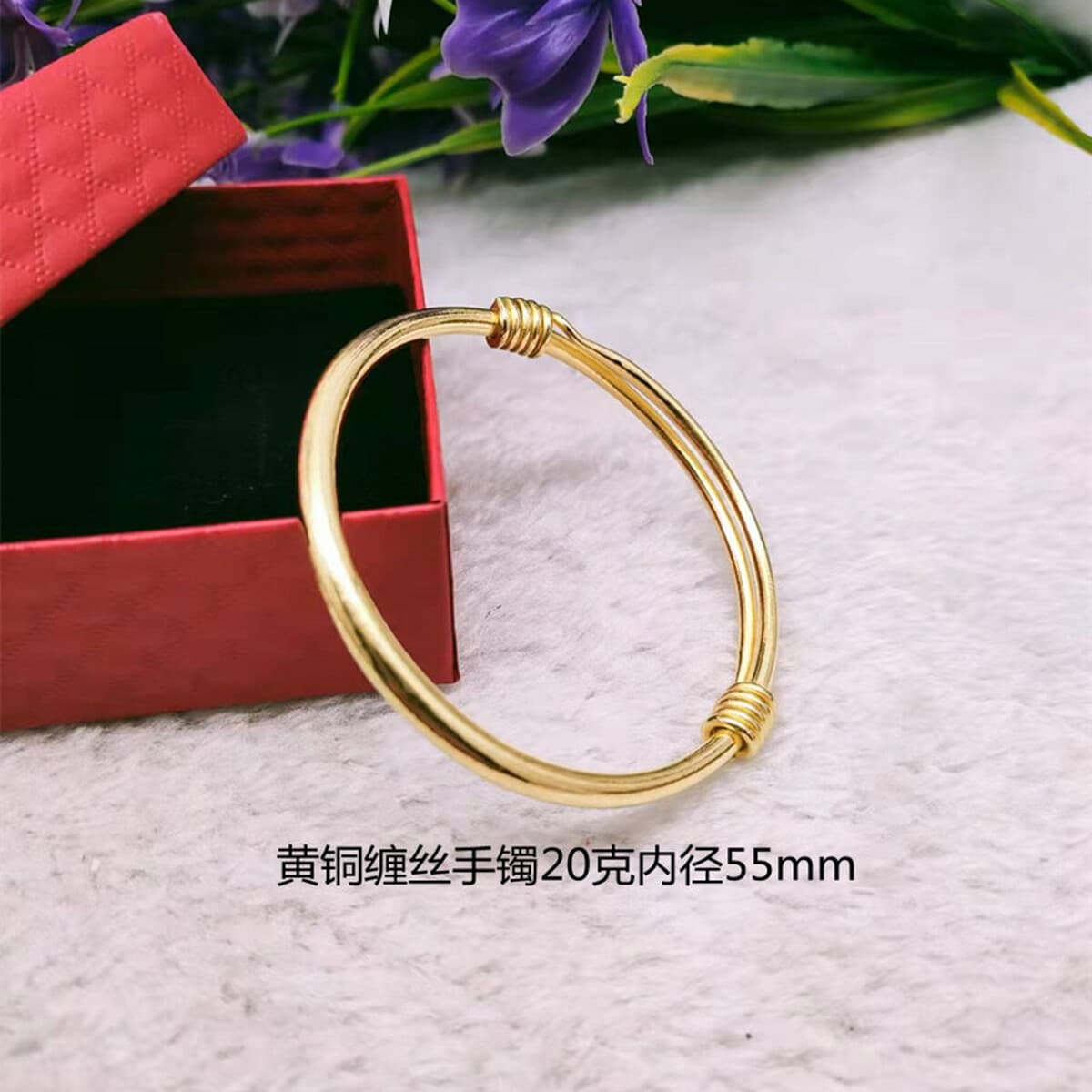 Чистая медь без покрытием цвет браслет завернутый Шелк гладкой меди красная медь латунь браслет этнический стиль двухтактный...