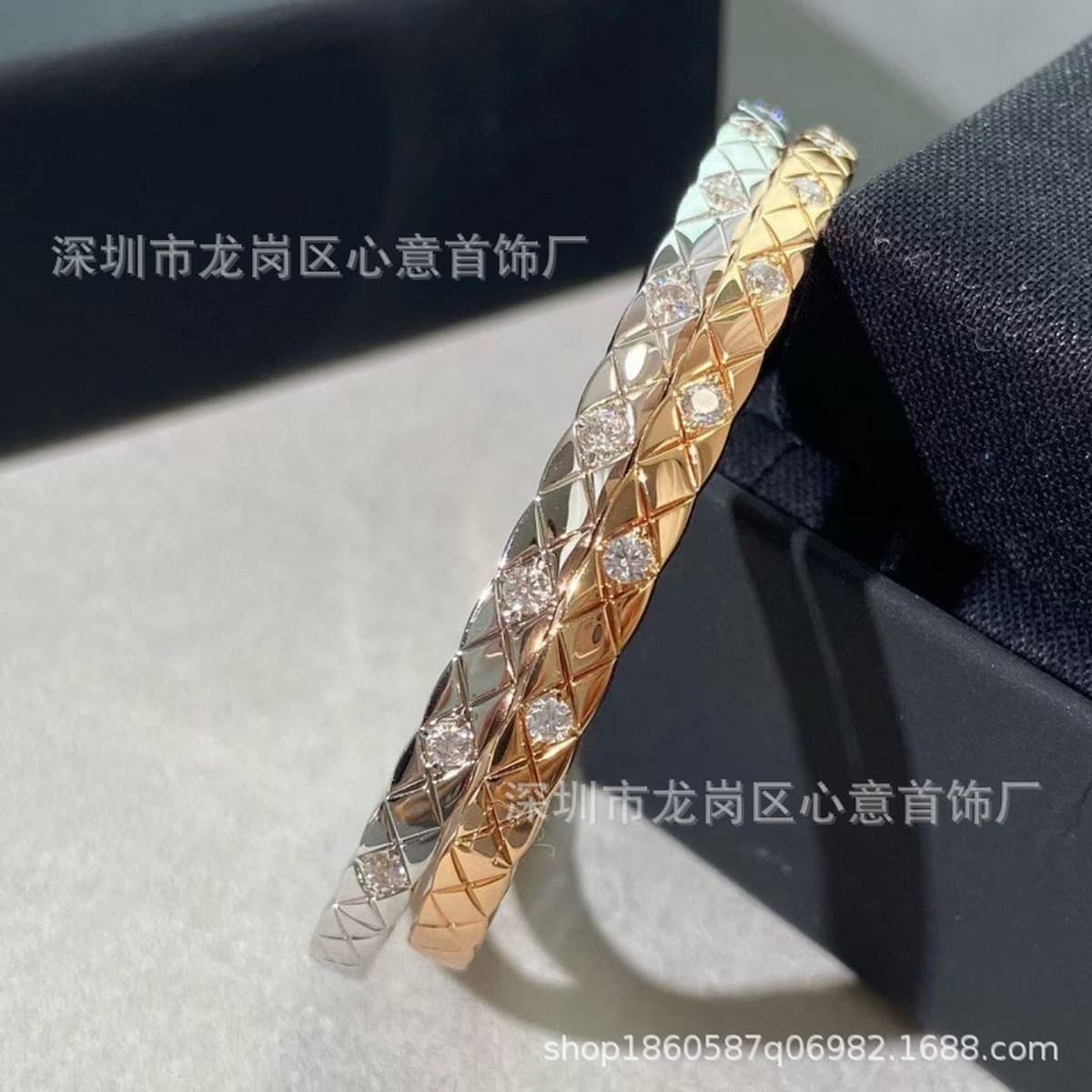 Seiko High Edition маленький ароматный бриллиант браслет 18k розовое золото с бриллиантами широкая пара в клетку coco...