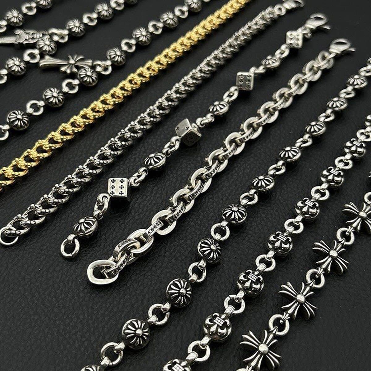 Модный браслет CH с сердцем в виде вороны, с крупной надписью, крестом, кубиками, цветком-шпилем, парный стиль, оптовая...