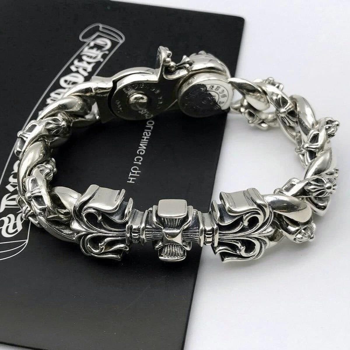Модный браслет CH с сердцем в виде вороны, с крупной надписью, крестом, кубиками, цветком-шпилем, парный стиль, оптовая...