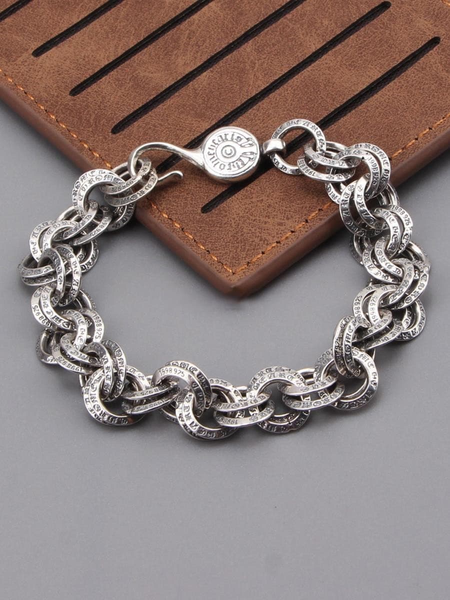 Модный браслет CH с сердцем в виде вороны, с крупной надписью, крестом, кубиками, цветком-шпилем, парный стиль, оптовая...