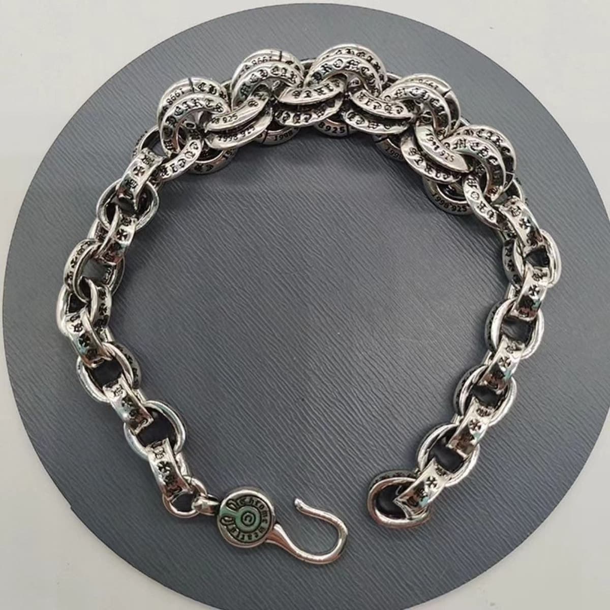 Модный браслет CH с сердцем в виде вороны, с крупной надписью, крестом, кубиками, цветком-шпилем, парный стиль, оптовая...