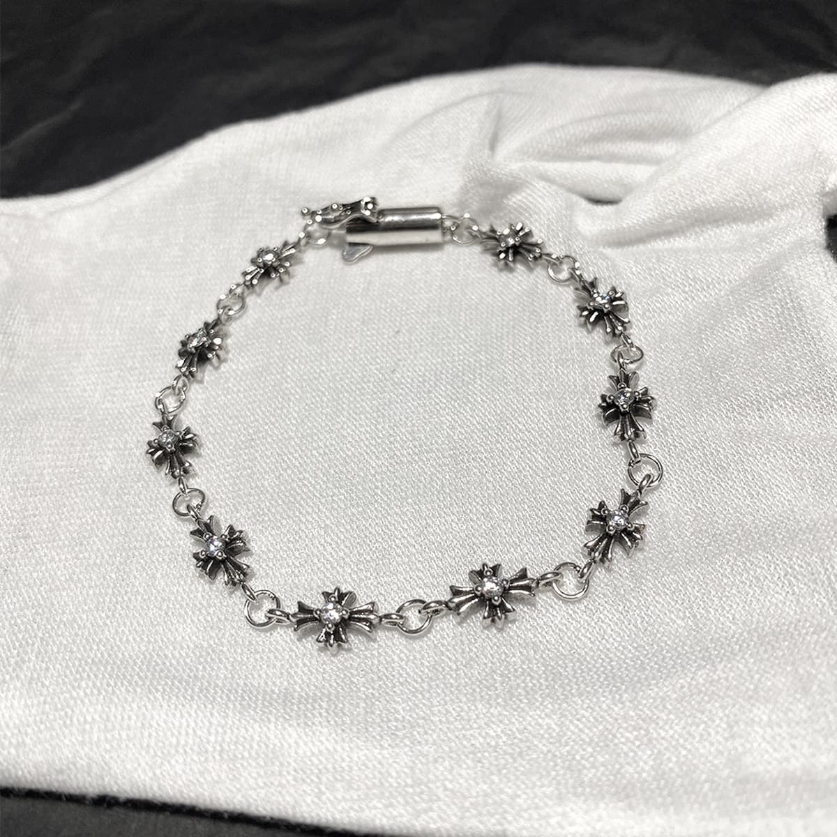 Модный браслет CH с сердцем в виде вороны, с крупной надписью, крестом, кубиками, цветком-шпилем, парный стиль, оптовая...