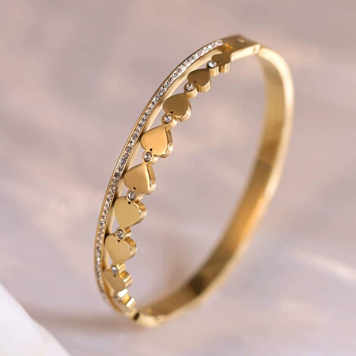 Женский браслет с четырехлистным клевером, покрытый гальваническим покрытием, не выцветает, экологичный, европейский и...