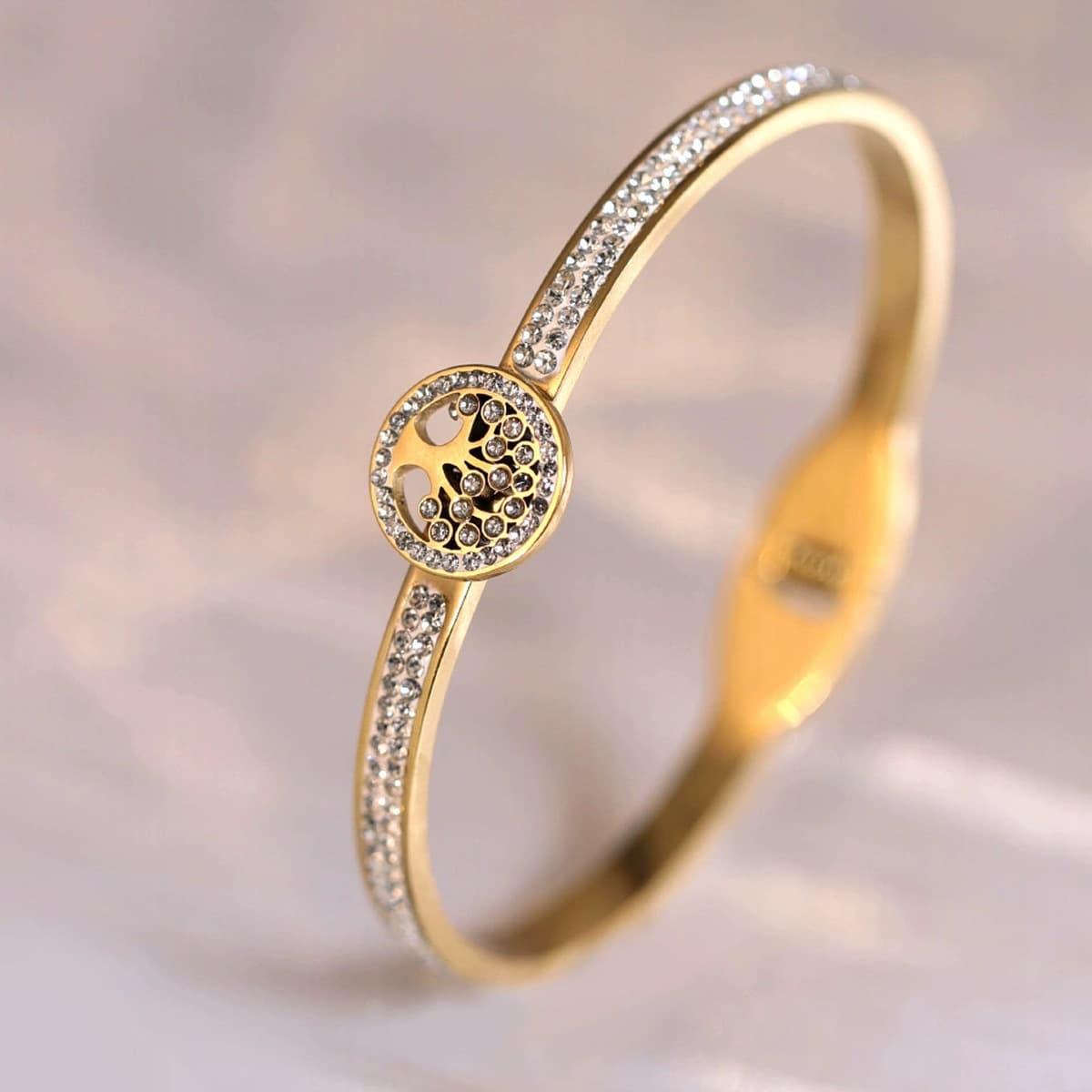 Женский браслет с четырехлистным клевером, покрытый гальваническим покрытием, не выцветает, экологичный, европейский и...