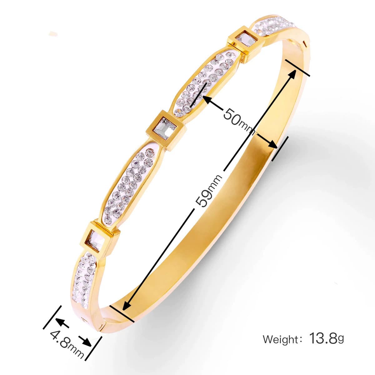 Женский браслет с четырехлистным клевером, покрытый гальваническим покрытием, не выцветает, экологичный, европейский и...