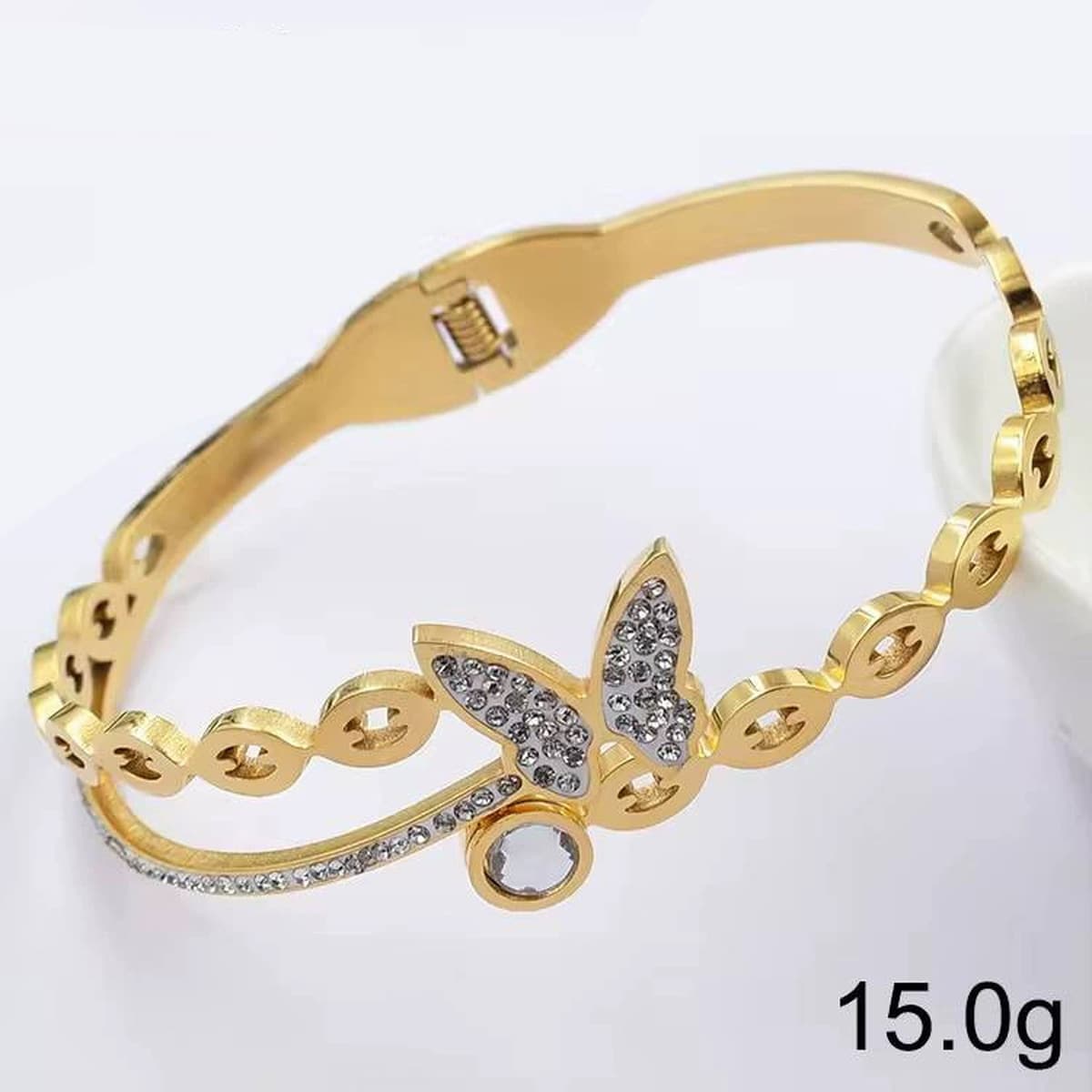 Женский браслет с четырехлистным клевером, покрытый гальваническим покрытием, не выцветает, экологичный, европейский и...