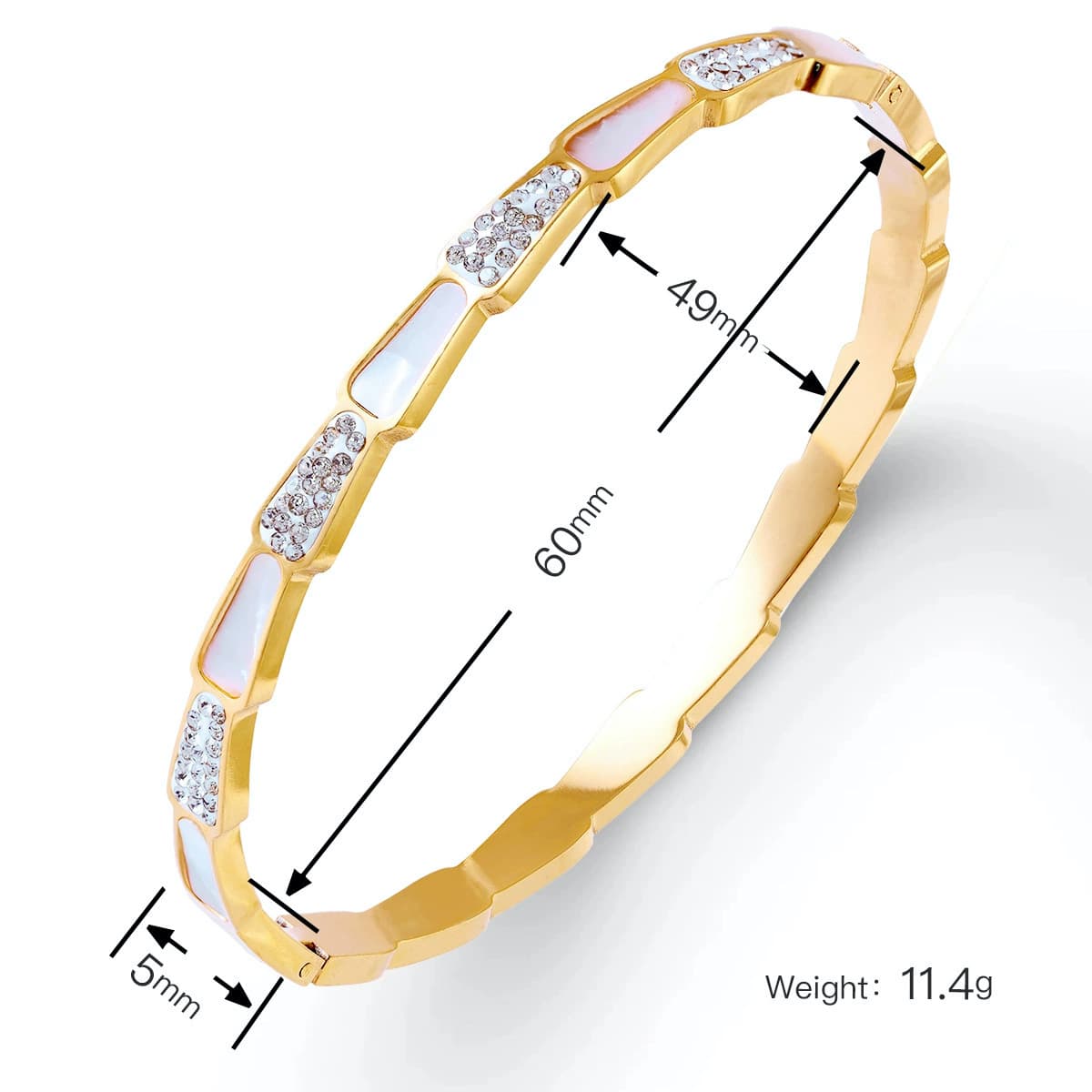 Женский браслет с четырехлистным клевером, покрытый гальваническим покрытием, не выцветает, экологичный, европейский и...
