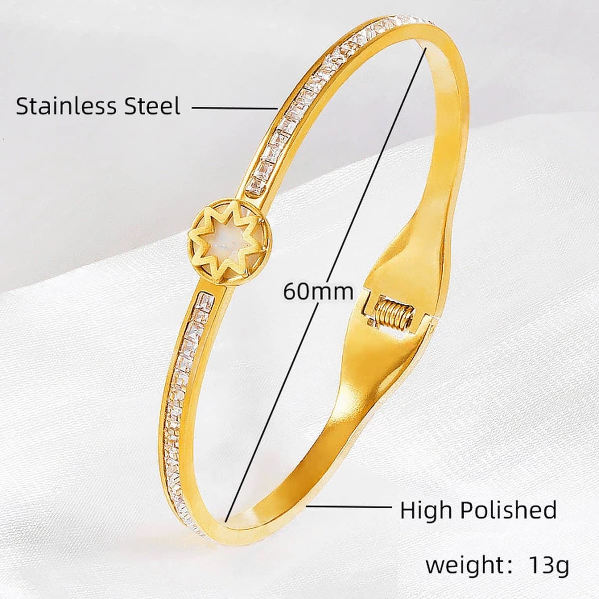 Женский браслет с четырехлистным клевером, покрытый гальваническим покрытием, не выцветает, экологичный, европейский и...